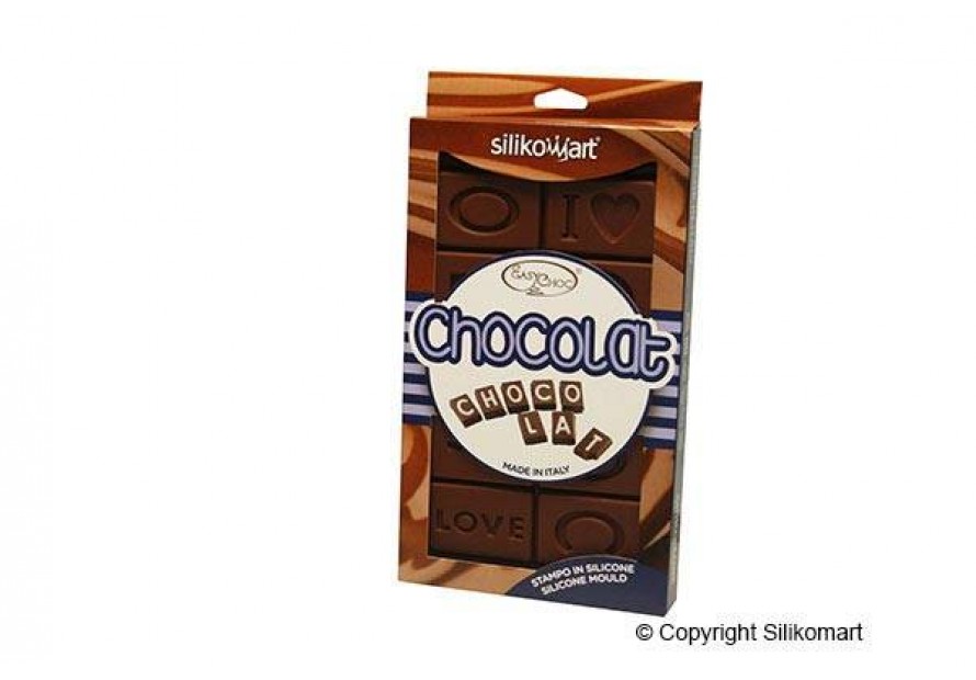 SILIKOMART STAMPO STAMPI SILICONE LOVE CHOCOLAT CIOCCOLATO TORTE SF 173